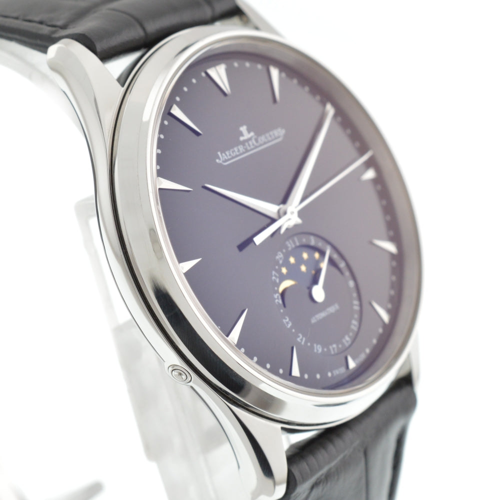 with paper JAEGER-LECOULTRE Master Ultra Slim Moon 39 Q1368470 black Dial Automatic Men's
 Watch L#137062