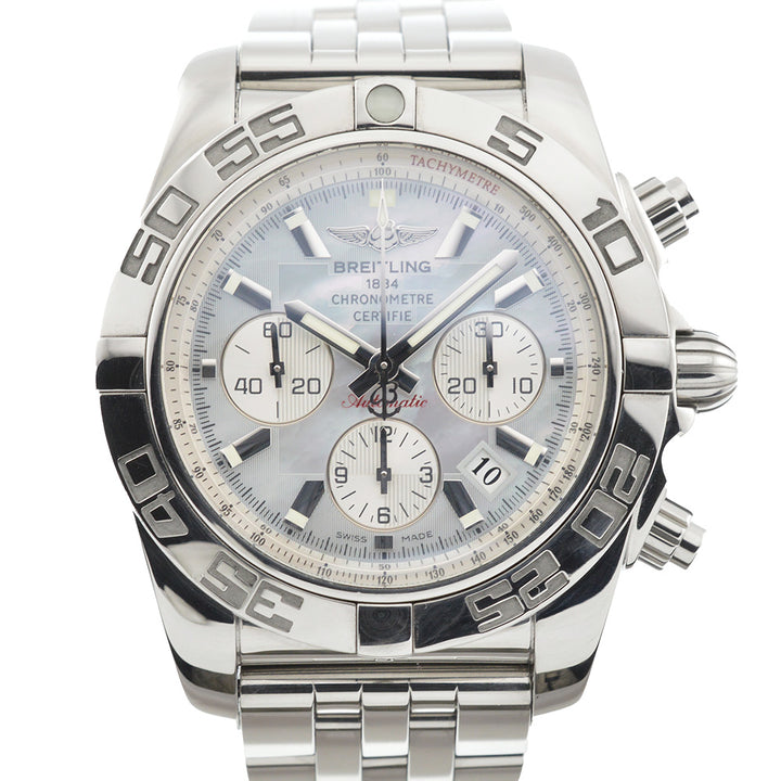 BREITLING Chrono mat 44 AB0110 White shell Dial Automatic Men's
 Watch L#137100