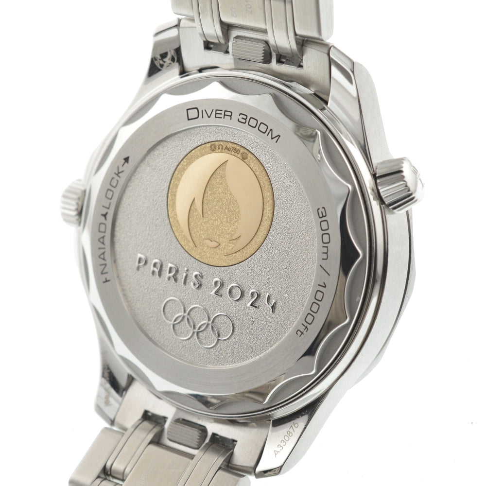 with paper OMEGA Seamaster diver 300 522.21.42.20.01.001 Paris Olympics 2024 white Dial Automatic Men's
 Watch □#137165