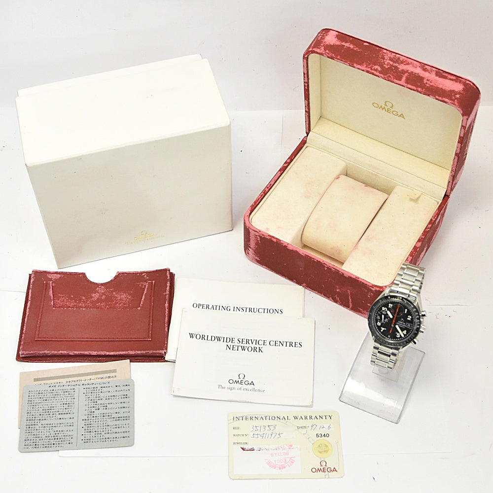 with paper OMEGA Speedmaster mark 40 3513.53 Chronograph Date black Dial Automatic Men's
 Watch □#137197