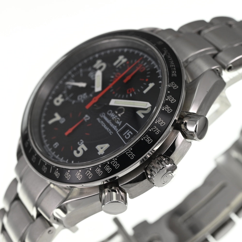 with paper OMEGA Speedmaster mark 40 3513.53 Chronograph Date black Dial Automatic Men's
 Watch □#137197