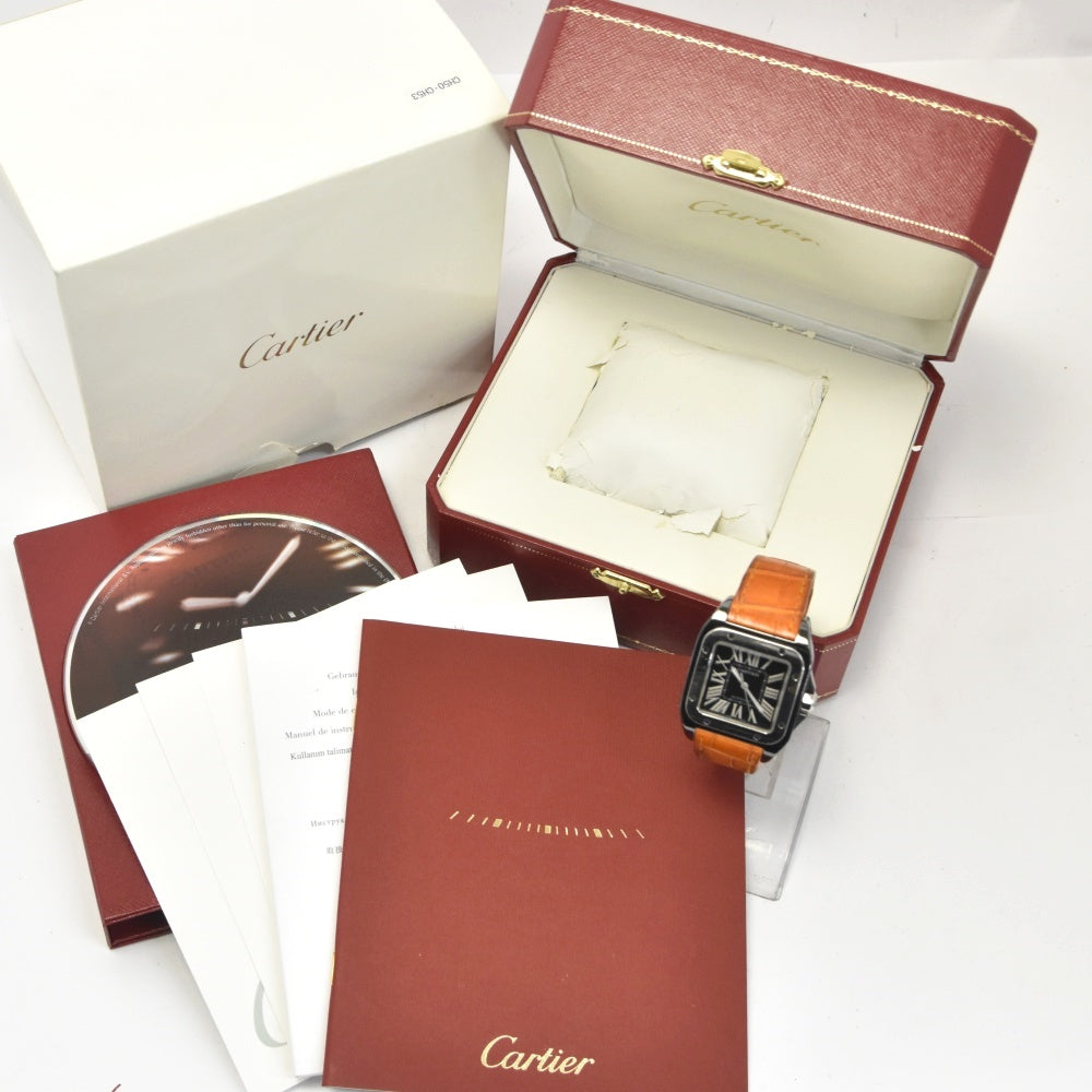 CARTIER Santos 100 W2020008 black Dial Automatic Unisex
 Watch □#137370