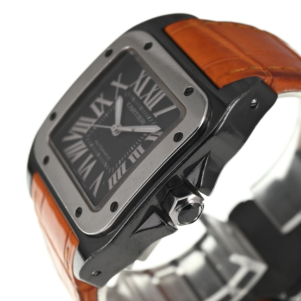 CARTIER Santos 100 W2020008 black Dial Automatic Unisex
 Watch □#137370