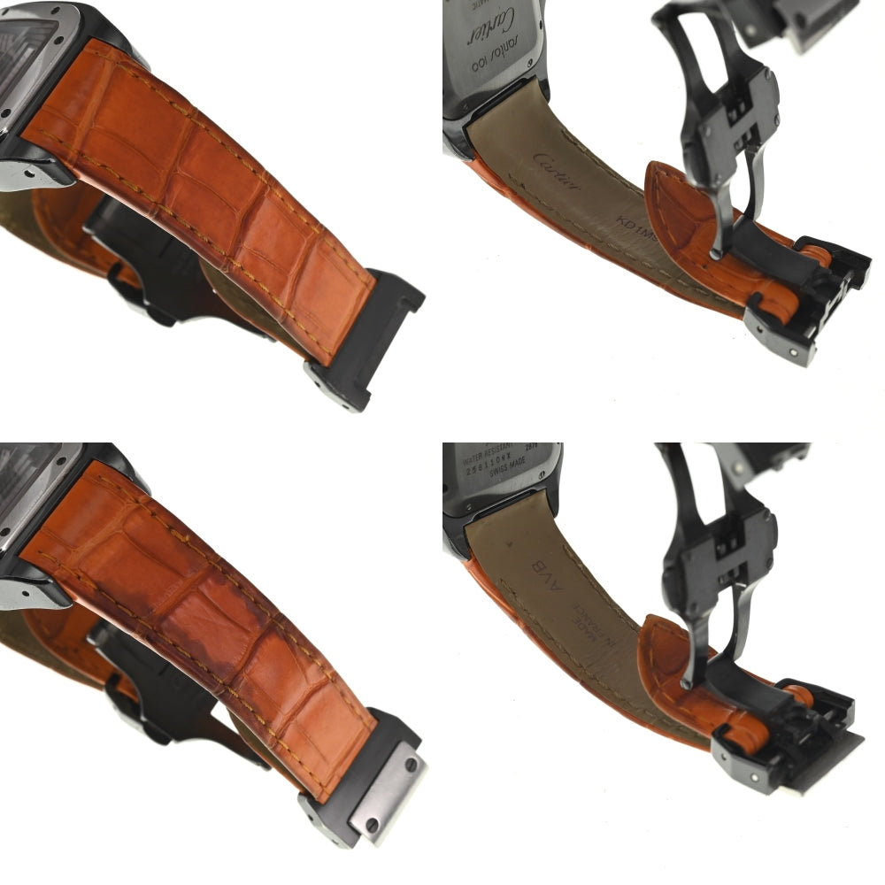 CARTIER Santos 100 W2020008 black Dial Automatic Unisex
 Watch □#137370