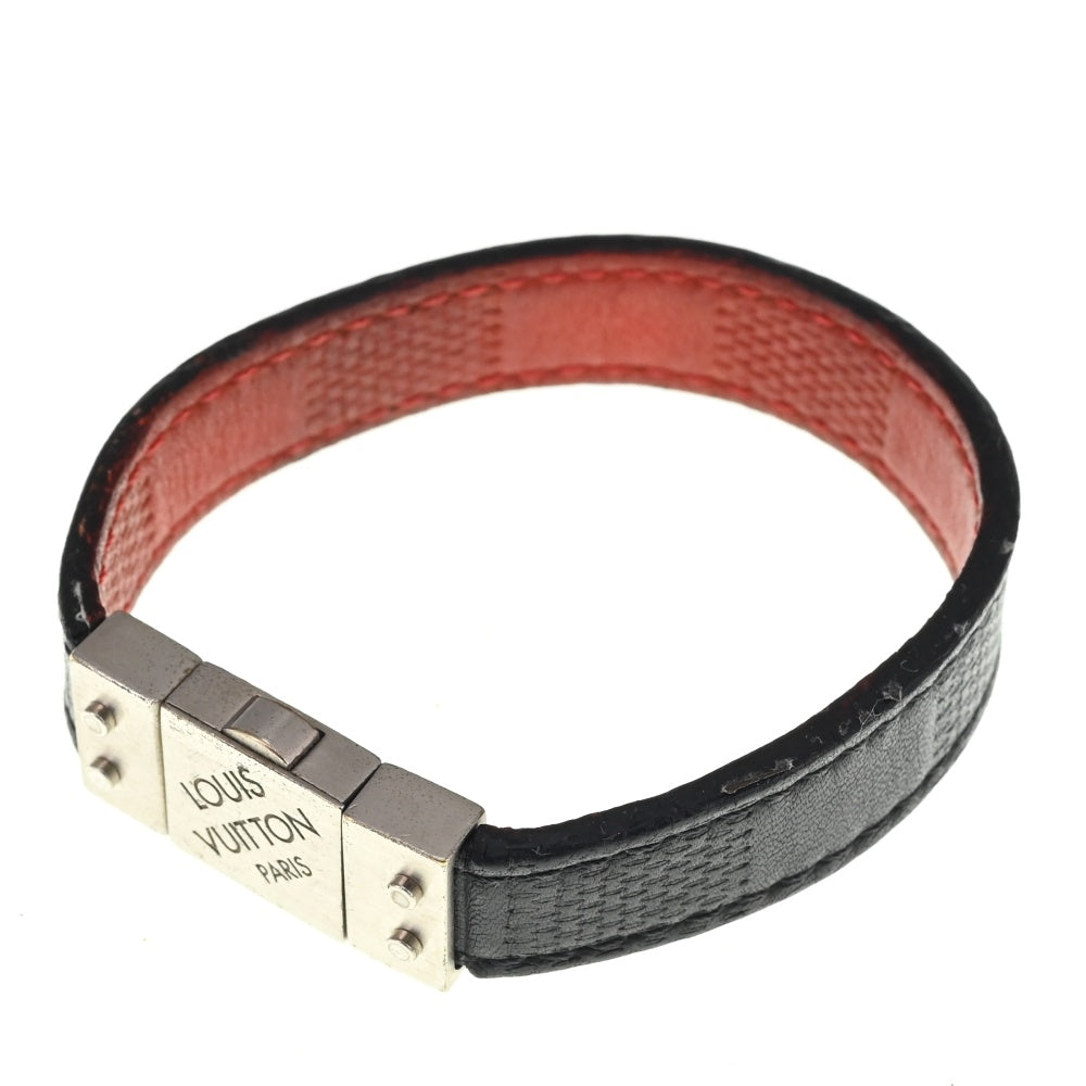 LOUIS VUITTON Damier Anfini M6018E Bracelet Check It Men's
 jewelry S#137387