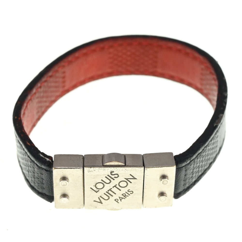 LOUIS VUITTON Damier Anfini M6018E Bracelet Check It Men's
 jewelry S#137387