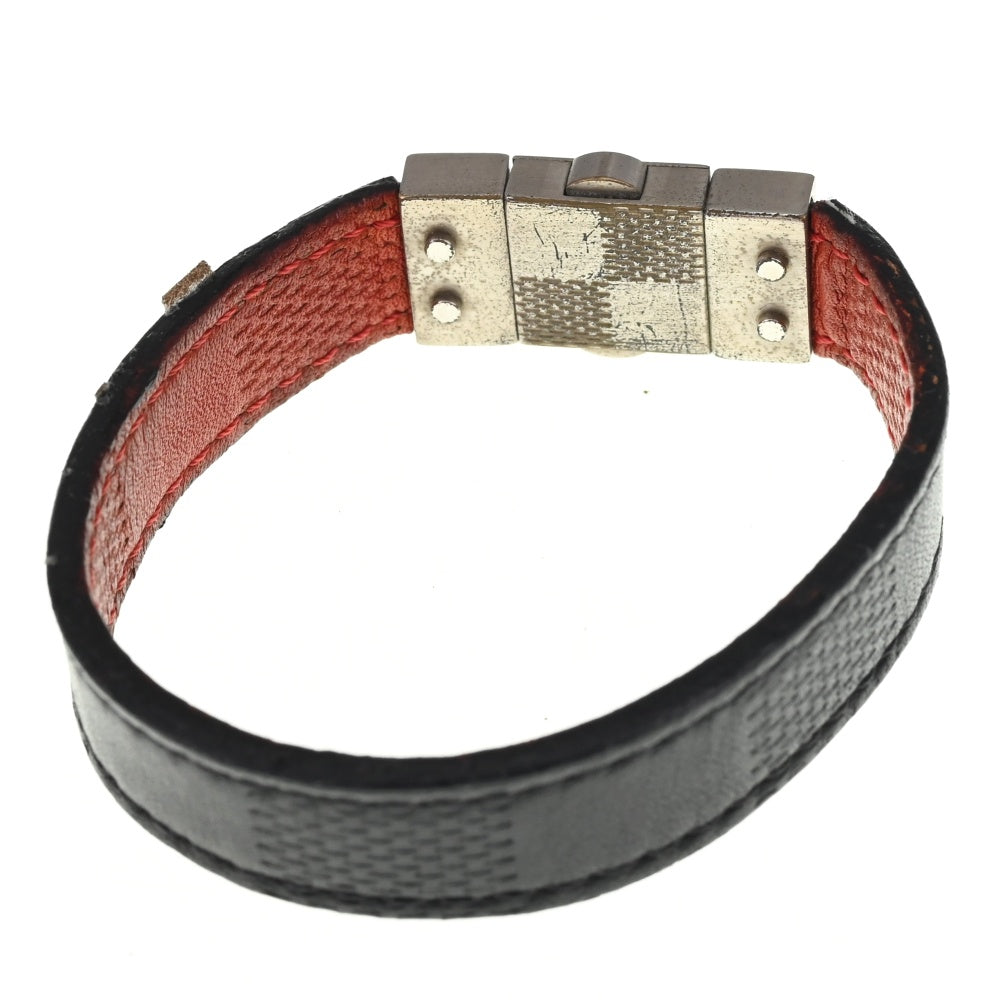 LOUIS VUITTON Damier Anfini M6018E Bracelet Check It Men's
 jewelry S#137387