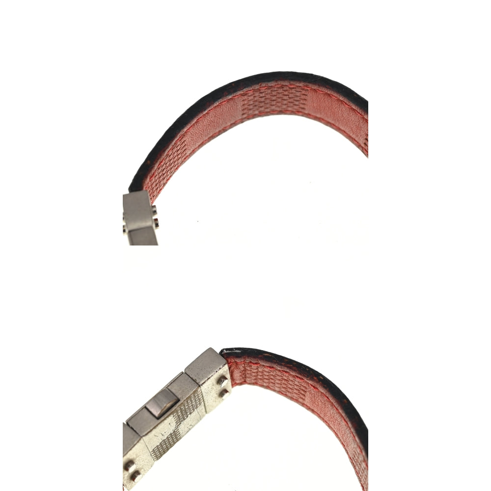 LOUIS VUITTON Damier Anfini M6018E Bracelet Check It Men's
 jewelry S#137387