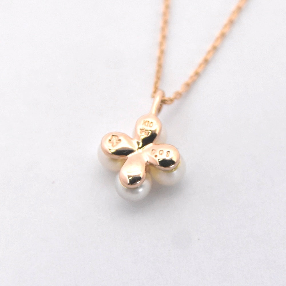 Ponte Vecchio Necklace Pearl Diamond K10PG Ladies
 jewelry S#137409