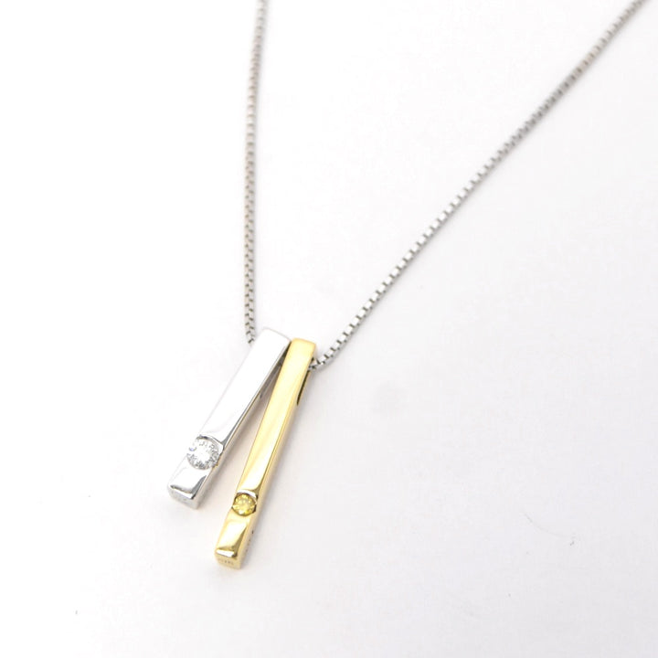 MIKIMOTO Necklace K18YG/WG Diamond Ladies
 jewelry S#137419