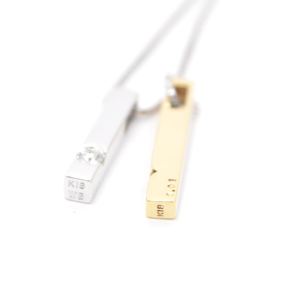 MIKIMOTO Necklace K18YG/WG Diamond Ladies
 jewelry S#137419