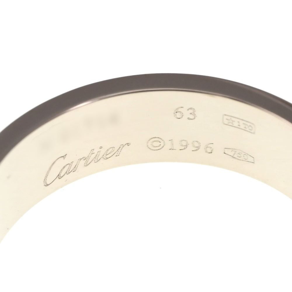 with paper CARTIER Love Ring Classic Model Size 63/JP23 K18WG Men's
 jewelry S#137423