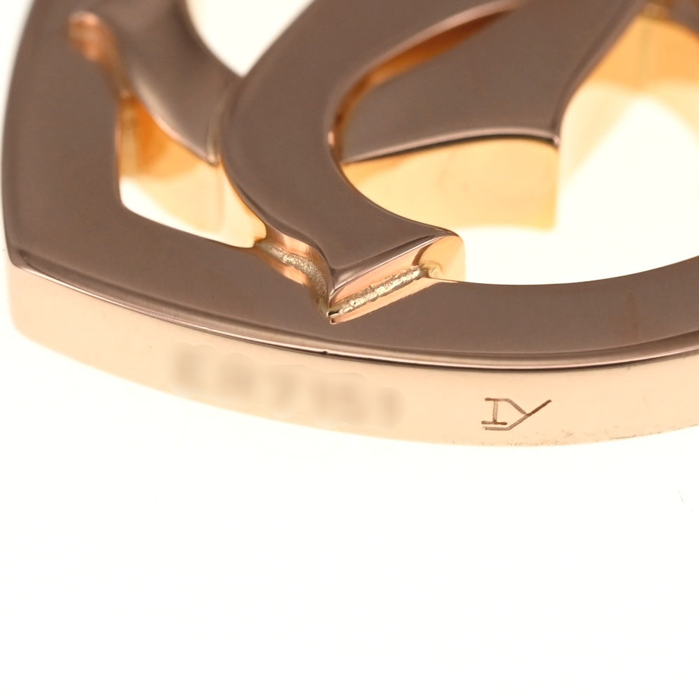 CARTIER 2C Double C Charm Pendant top K18PG Ladies
 jewelry S#137432