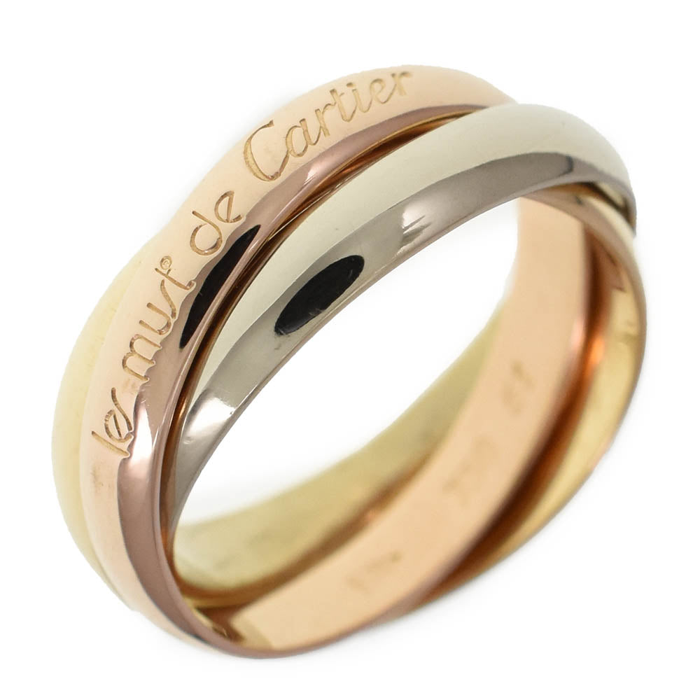 CARTIER Trinity 3-Row Ring Size 51/JP11 Three colors Ladies
 jewelry S#137434