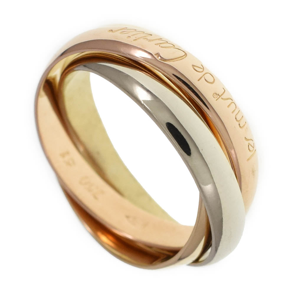 CARTIER Trinity 3-Row Ring Size 51/JP11 Three colors Ladies
 jewelry S#137434