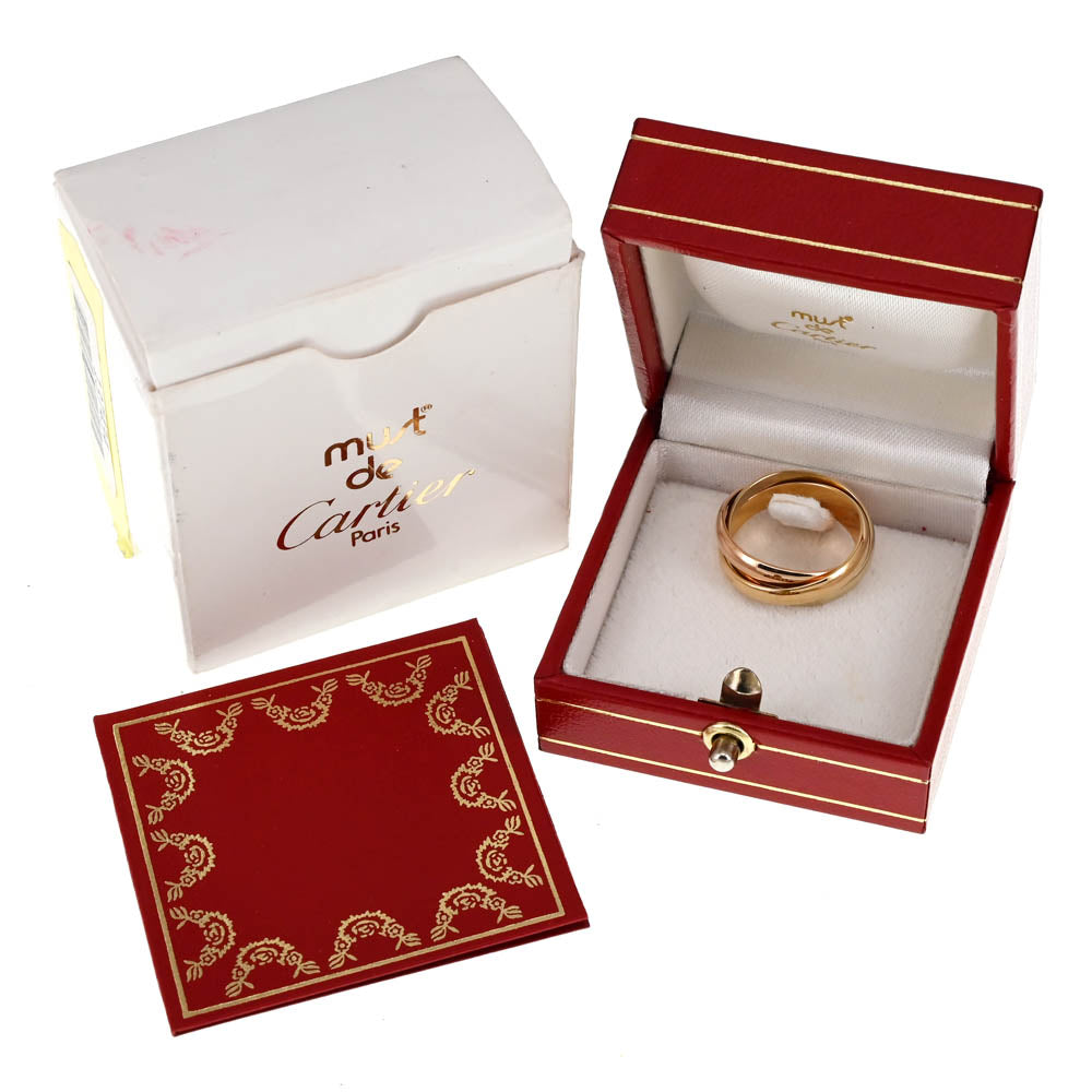 CARTIER Trinity 3-Row Ring Size 51/JP11 Three colors Ladies
 jewelry S#137434