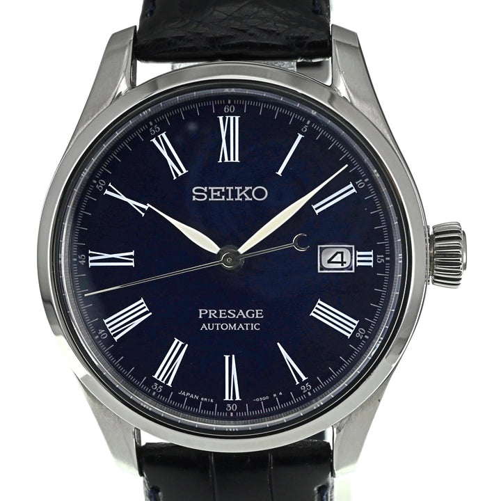 with paper SEIKO Presage SARX053 Dark blue enamel dial with date dark blue Dial Automatic Men's
 Watch L#137446