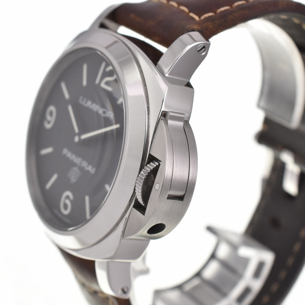 with paper PANERAI Luminor base PAM00773 Acciaio black Dial Hand Winding Men's
 Watch M#137509