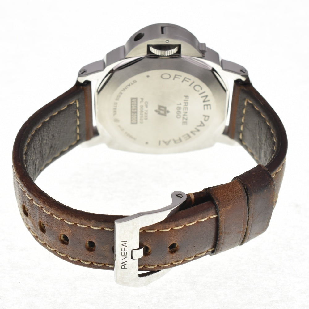 with paper PANERAI Luminor base PAM00773 Acciaio black Dial Hand Winding Men's
 Watch M#137509