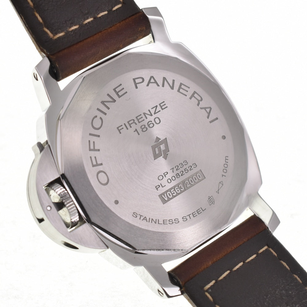 with paper PANERAI Luminor base PAM00773 Acciaio black Dial Hand Winding Men's
 Watch M#137509