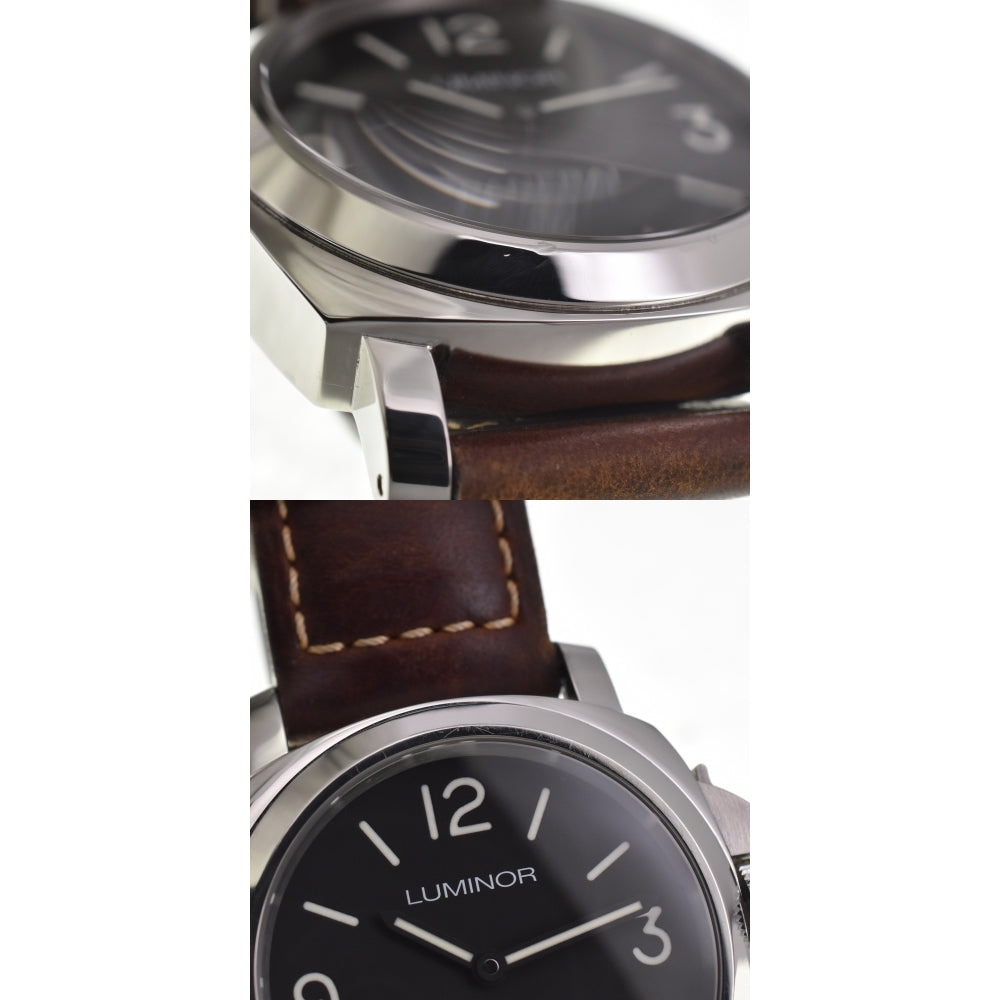 with paper PANERAI Luminor base PAM00773 Acciaio black Dial Hand Winding Men's
 Watch M#137509