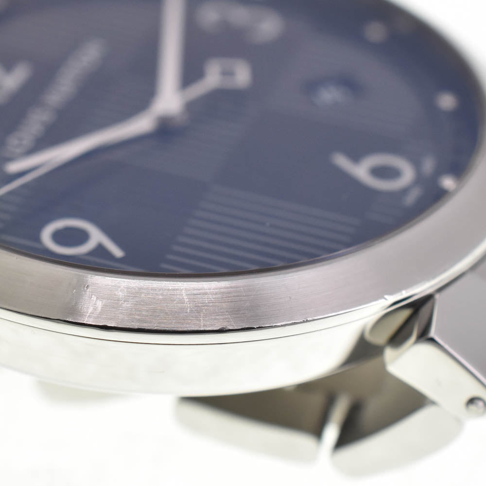 with paper LOUIS VUITTON Tambour slim Q1D07 Date black Dial Quartz Men's
 Watch L#137511