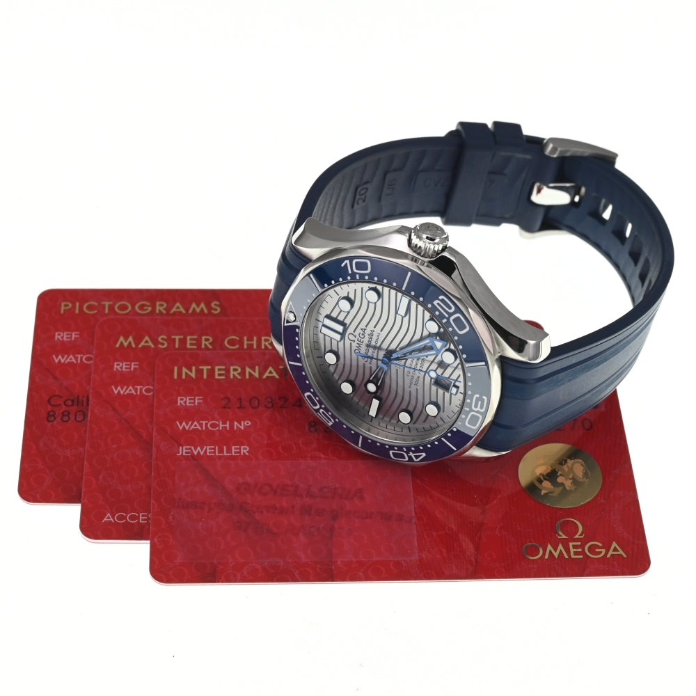 with paper OMEGA Seamaster 300M CO-AXIAL 210.32.42.20.06.001 gray Dial Automatic Men's
 Watch N#137574