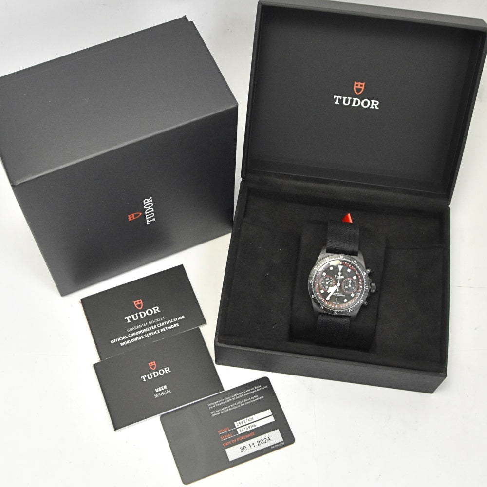 with paper TUDOR Pelagos FXD 25827KN Chronograph black Dial Automatic Men's
 Watch L#137595