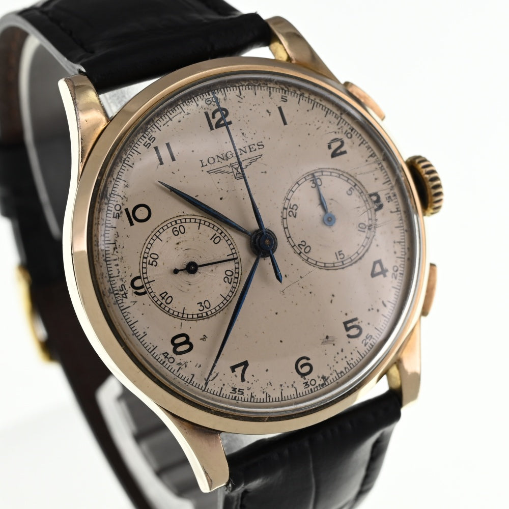 LONGINES 5971 2 vintage Flyback Chronograph Cal.30CH Ivory Dial Hand Winding Men's
 Watch Z#137603