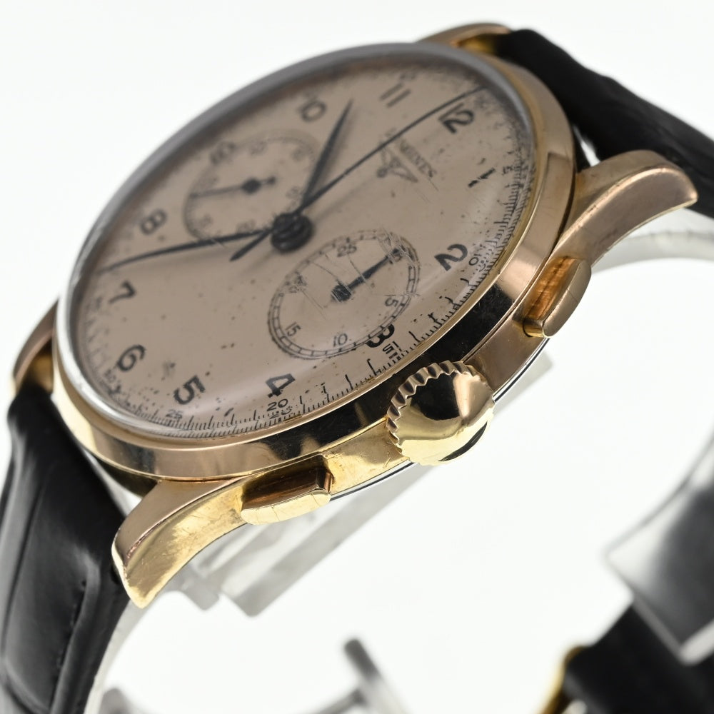 LONGINES 5971 2 vintage Flyback Chronograph Cal.30CH Ivory Dial Hand Winding Men's
 Watch Z#137603