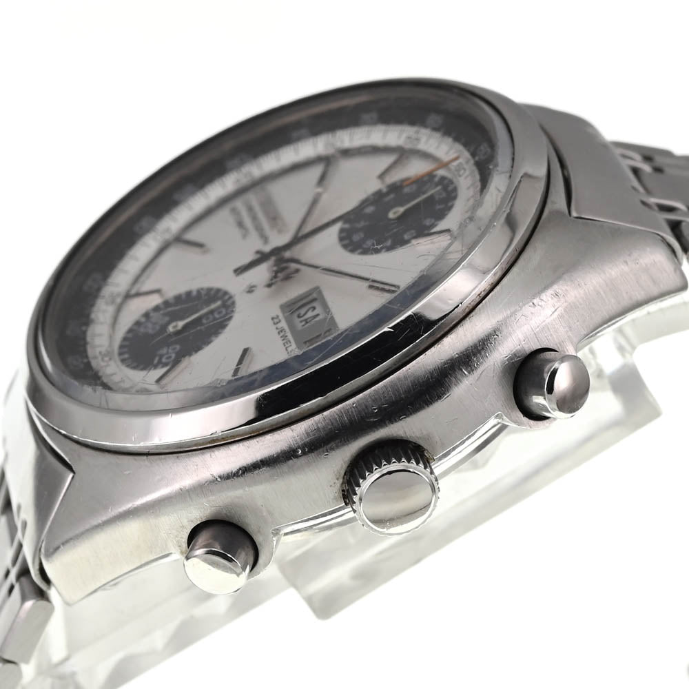 SEIKO Baby panda 6138-8001 Chronograph Silver / Black Dial Automatic Men's
 Watch P#137609