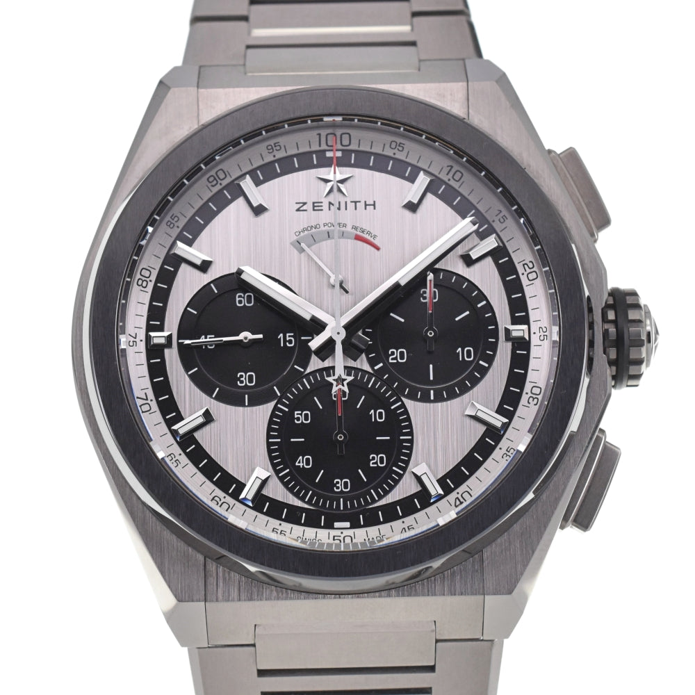 with paper ZENITH Defy El Primero 21 95.9005.9004/01.R582 Chronograph power reserve Silver / Black Dial Automatic Men's
 Watch L#137611