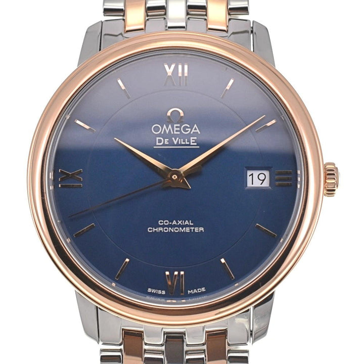 with paper OMEGA De Ville Prestige 424.20.37.20.03.002 Date blue Dial Automatic Men's
 Watch L#137639