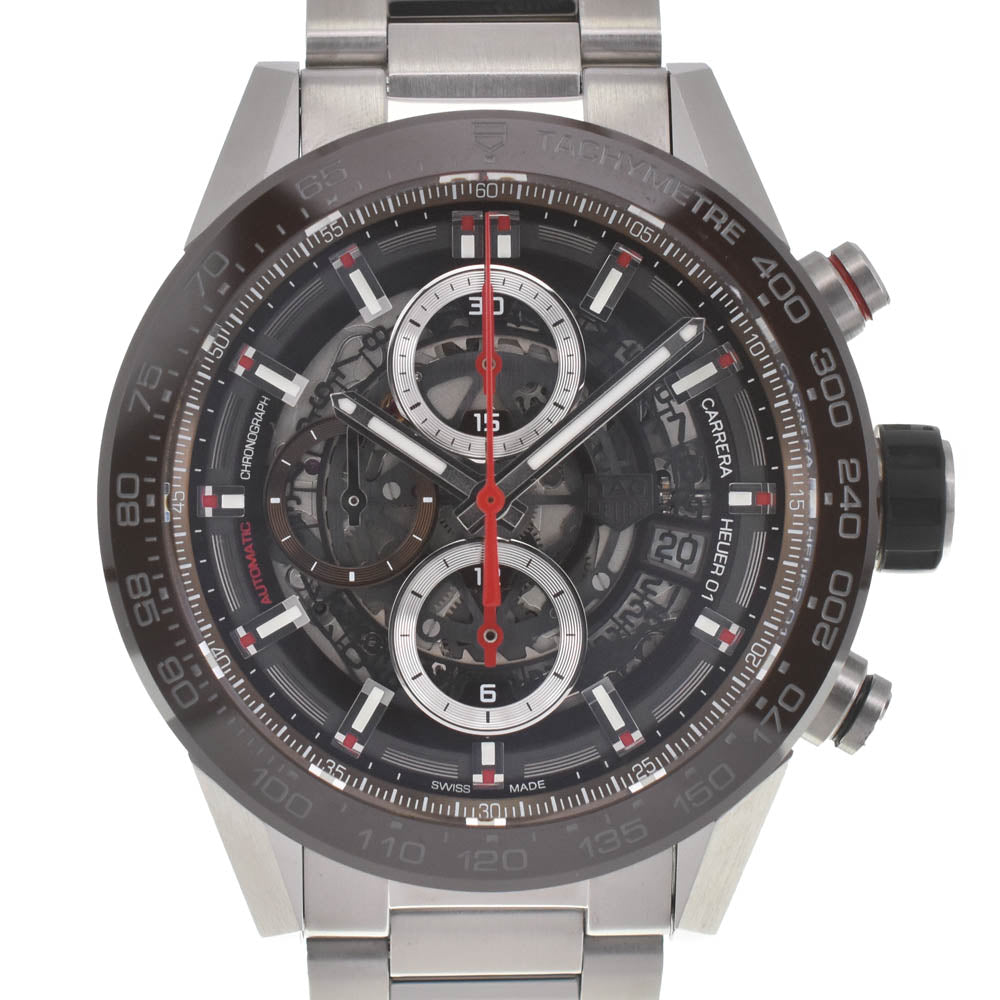 with paper TAG HEUER Carrera CAR201U.BA0766 Caliber Heuer 01 Brown / skeleton Dial Automatic Men's
 Watch J#137644