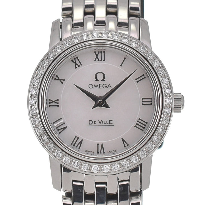 OMEGA De Ville Prestige 4575.71 Diamond Bezel White shell Dial Quartz Ladies
 Watch M#137677
