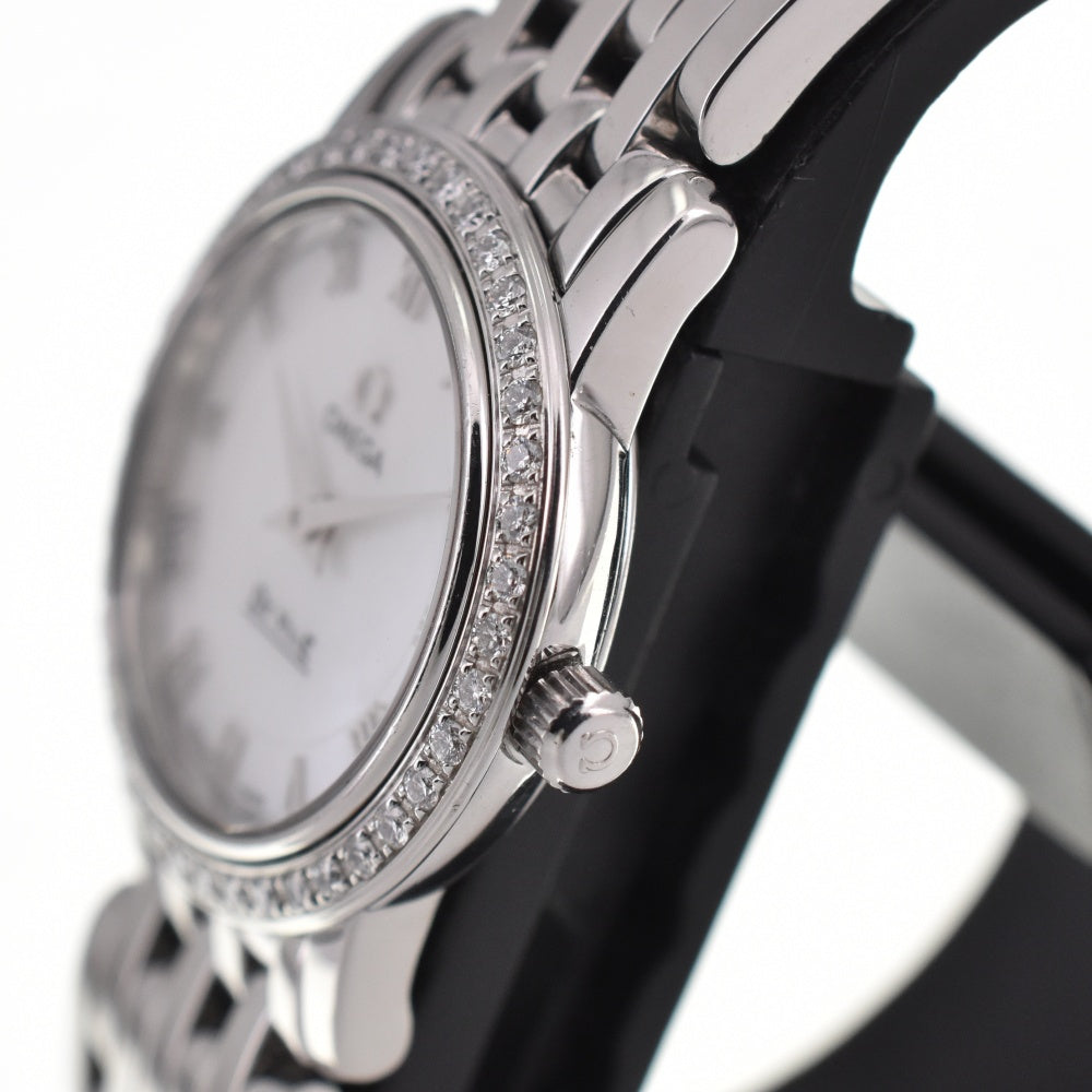 OMEGA De Ville Prestige 4575.71 Diamond Bezel White shell Dial Quartz Ladies
 Watch M#137677