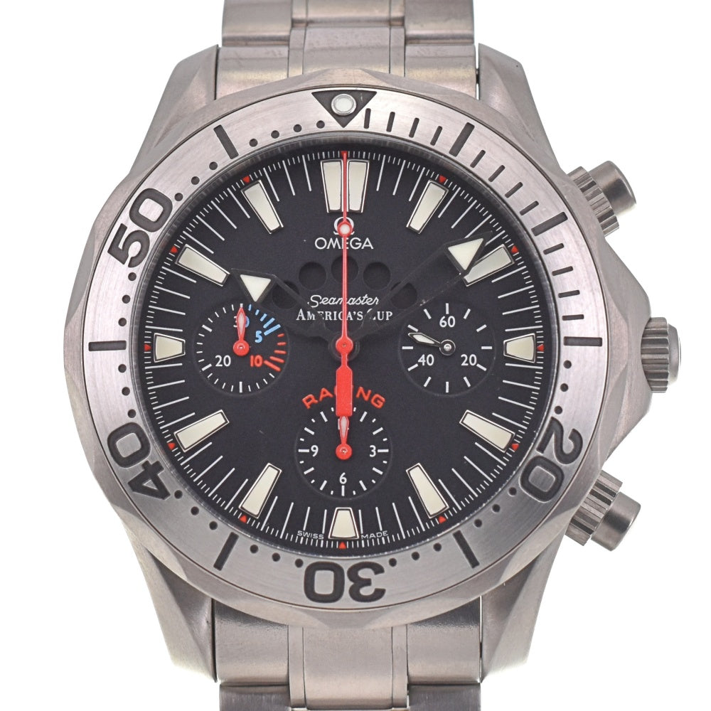 with paper OMEGA Seamaster300 America's Cup 2269.5 Chronograph titanium black Dial Automatic Men's
 Watch O#137690