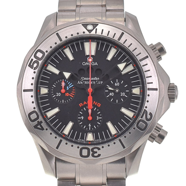 with paper OMEGA Seamaster300 America's Cup 2269.5 Chronograph titanium black Dial Automatic Men's
 Watch O#137690