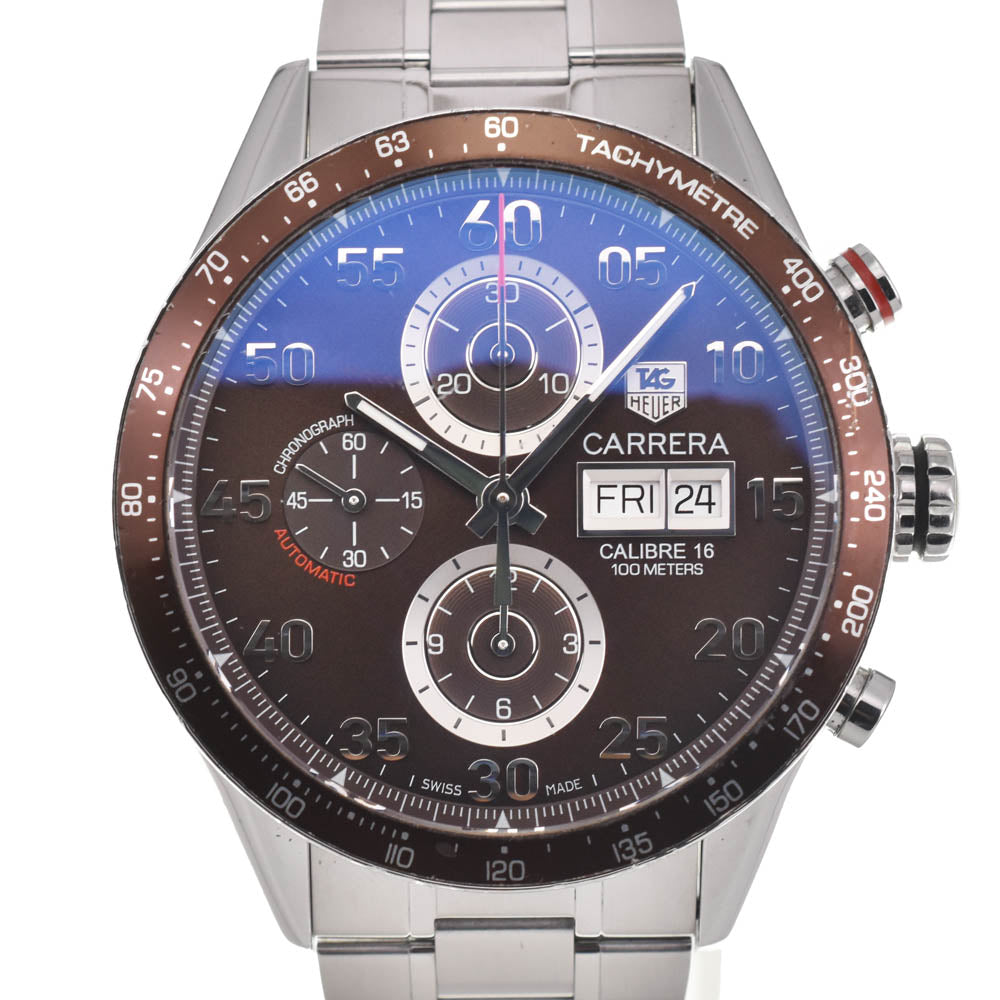 TAG HEUER Carrera CV2A12.BA0796 Chronograph day date Brown Dial Automatic Men's
 Watch N#137718