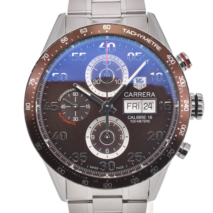 TAG HEUER Carrera CV2A12.BA0796 Chronograph day date Brown Dial Automatic Men's
 Watch N#137718