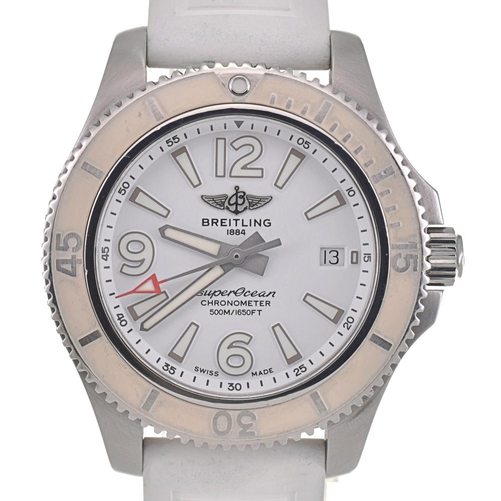 with paper BREITLING Super Ocean 42 A17366 Japan edition white Dial Automatic Men's
 Watch M#137764
