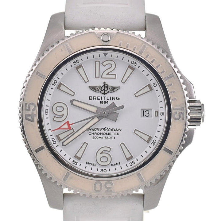 with paper BREITLING Super Ocean 42 A17366 Japan edition white Dial Automatic Men's
 Watch M#137764