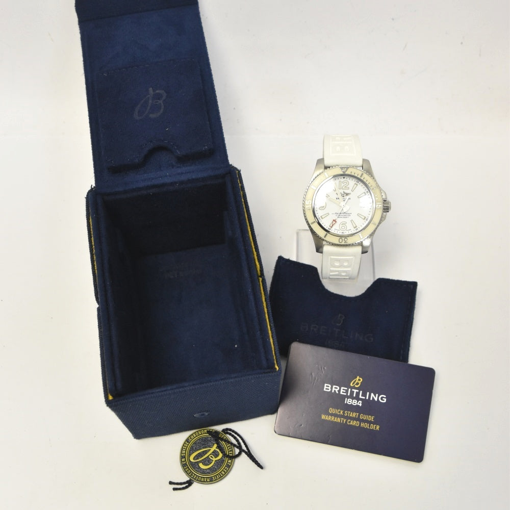 with paper BREITLING Super Ocean 42 A17366 Japan edition white Dial Automatic Men's
 Watch M#137764