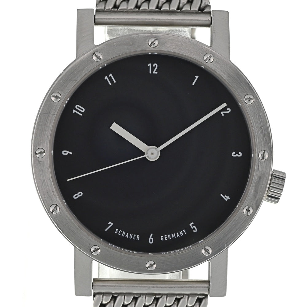 SCHAUER Kleine Schauer see-through back black Dial Hand Winding Men's
 Watch M#137788