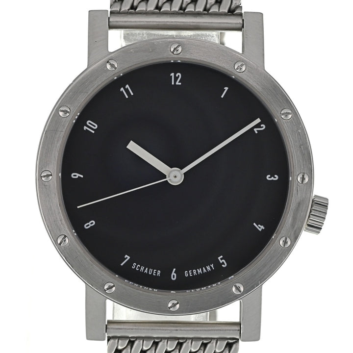 SCHAUER Kleine Schauer see-through back black Dial Hand Winding Men's
 Watch M#137788