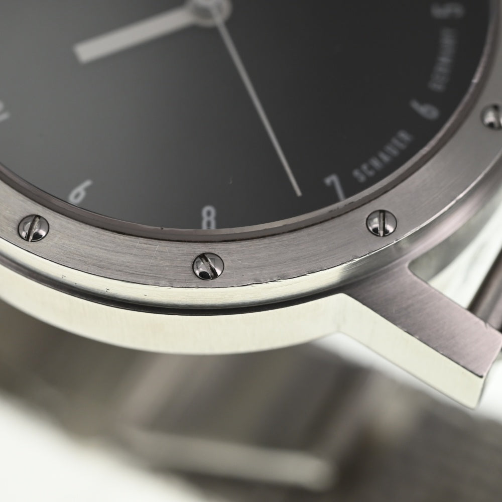 SCHAUER Kleine Schauer see-through back black Dial Hand Winding Men's
 Watch M#137788