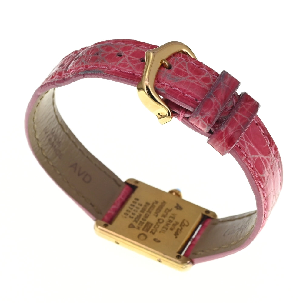 with paper CARTIER Must tank Vermeille 5057001 SV925 (Gold Plated) / Leather Ivory Dial Quartz Ladies
 Watch M#137799