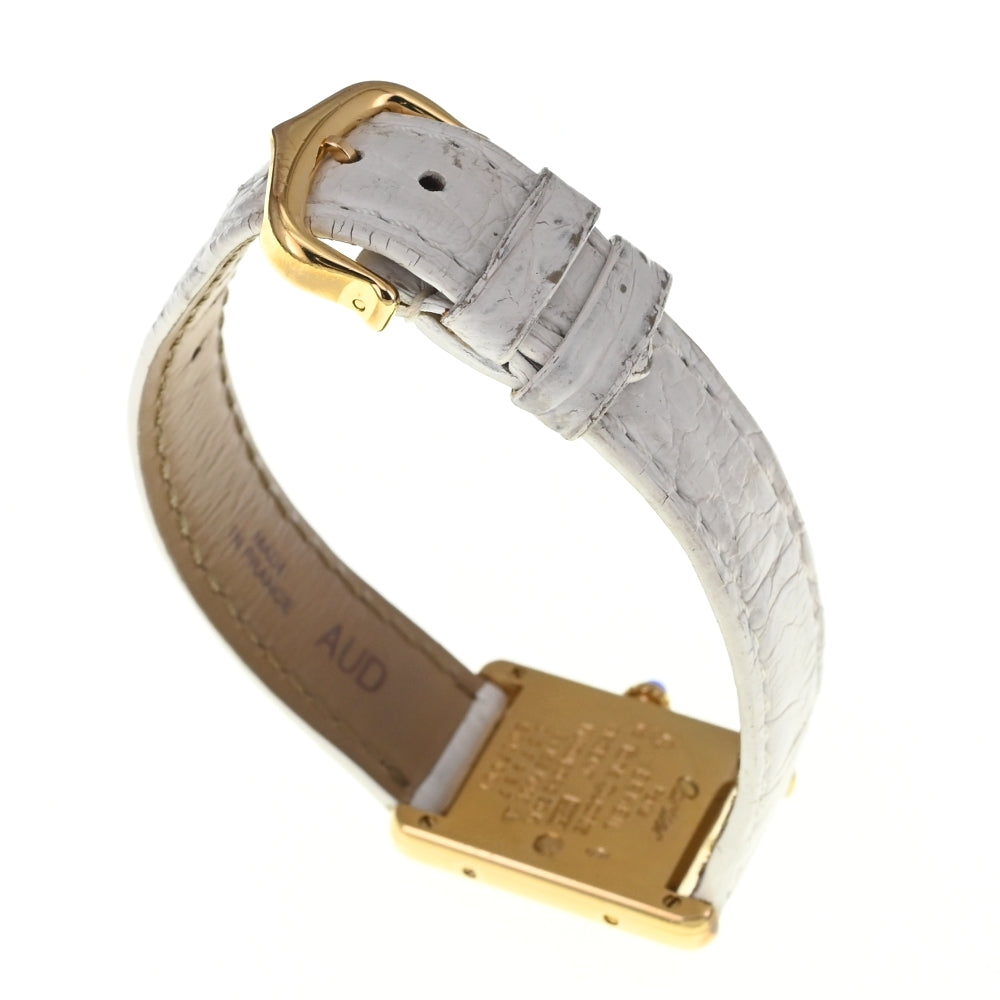 with paper CARTIER Must tank Vermeille 5057001 SV925 (Gold Plated) / Leather Ivory Dial Quartz Ladies
 Watch M#137800