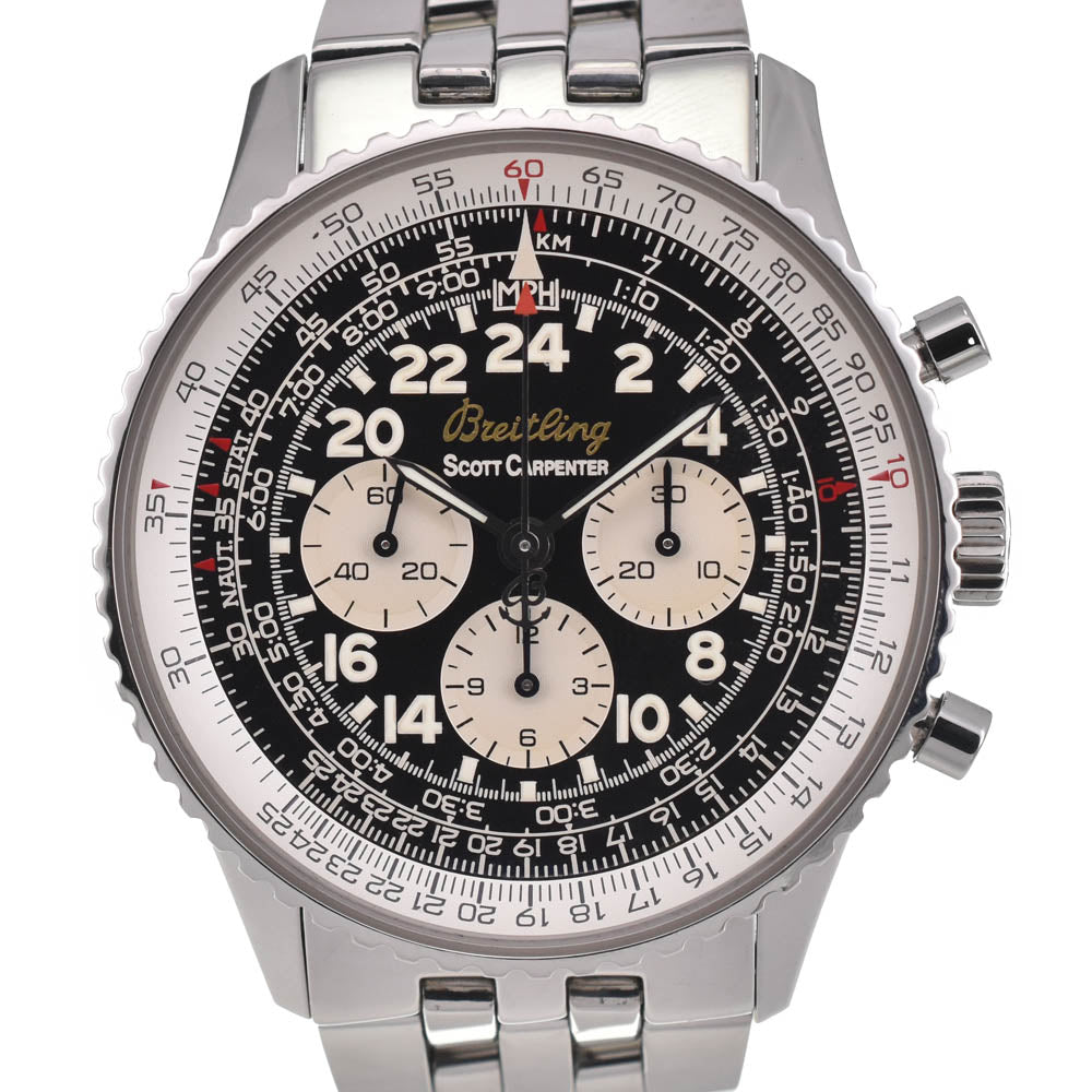 BREITLING Navitimer Cosmo Note A12022 Scott Carpenter Black / Silver Dial Hand Winding Men's
 Watch N#137817