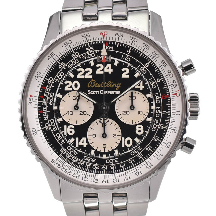 BREITLING Navitimer Cosmo Note A12022 Scott Carpenter Black / Silver Dial Hand Winding Men's
 Watch N#137817